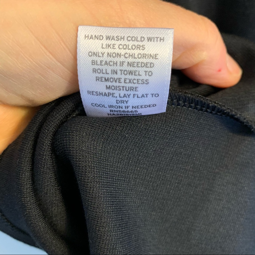 Halogen Mixed Material Zip Back Ruffle Shirt L - Picture 11 of 11